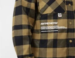 AAPE By A Bathing Ape Badge Check Shirt -Obey Geschaft sz 561950 d