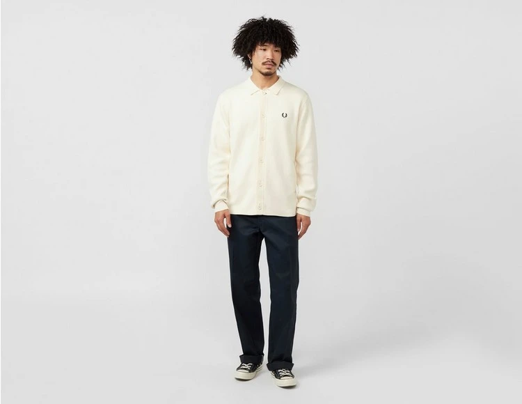 Fred Perry Button Through Knitted Shirt 2 Fred Perry Button Through Knitted Shirt - Image 2