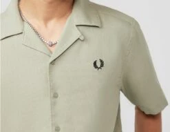 Fred Perry Woven Pique Shirt 10 Fred Perry Woven Pique Shirt -Obey Geschaft sz 649131 e