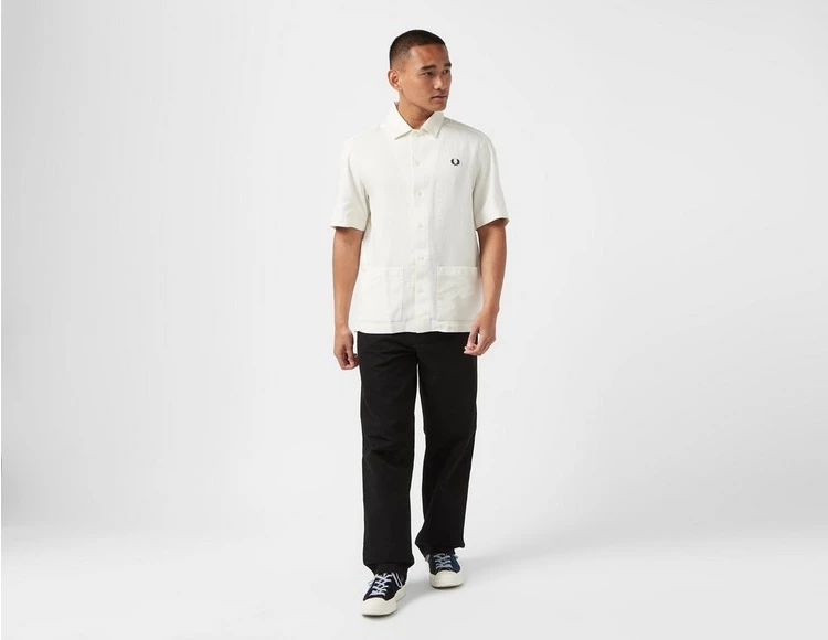 Fred Perry Linen Pique Panel Shirt 2 Fred Perry Linen Pique Panel Shirt - Image 2