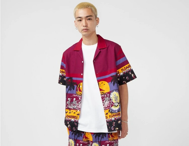 Pleasures Beach Button Down Shirt 1 Pleasures Beach Button Down Shirt